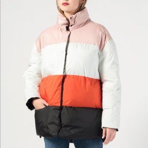 NWT biannual Colour Block Puffer Jacket Size Small